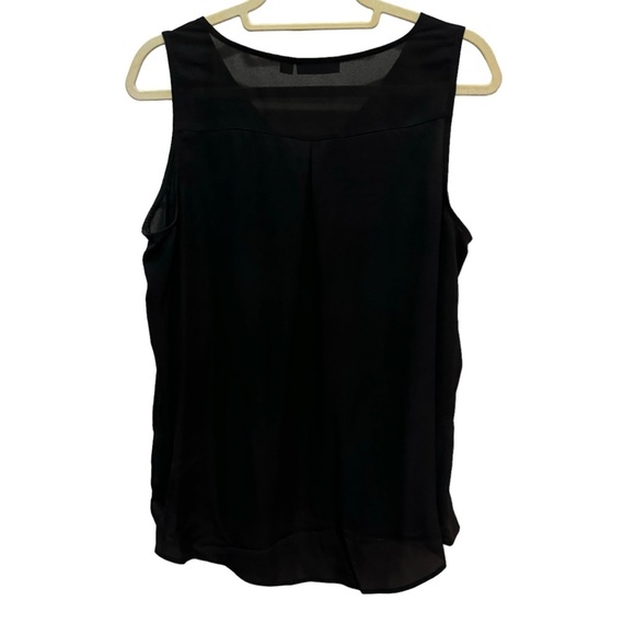 Apt 9 - crepe tank with button front - size L - black - Picture 3 of 4